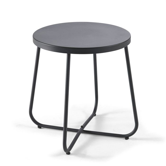 Table basse ronde, en métal, Lagoon Gris