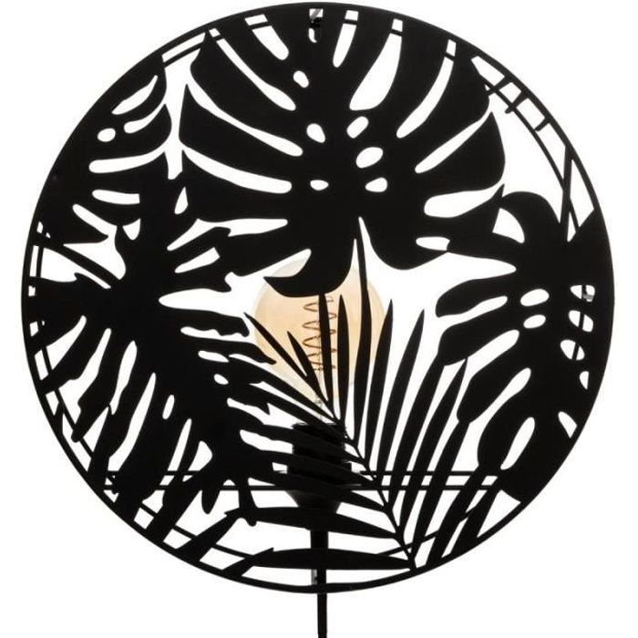 Applique Murale Design en Métal -Olas- 39cm Noir