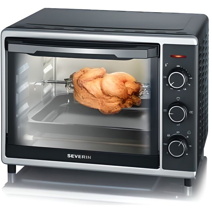 MINI FOUR, NOIR/ARGENT, 1600W, 30 L, CHALEUR TOURNANTE