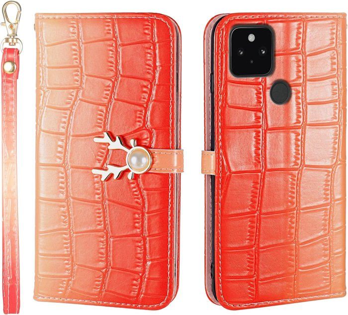 Étui Portefeuille Cuir PIXFAB Pour Google Pixel 5/4A 5G - Avec Verre Trempé Inclus
