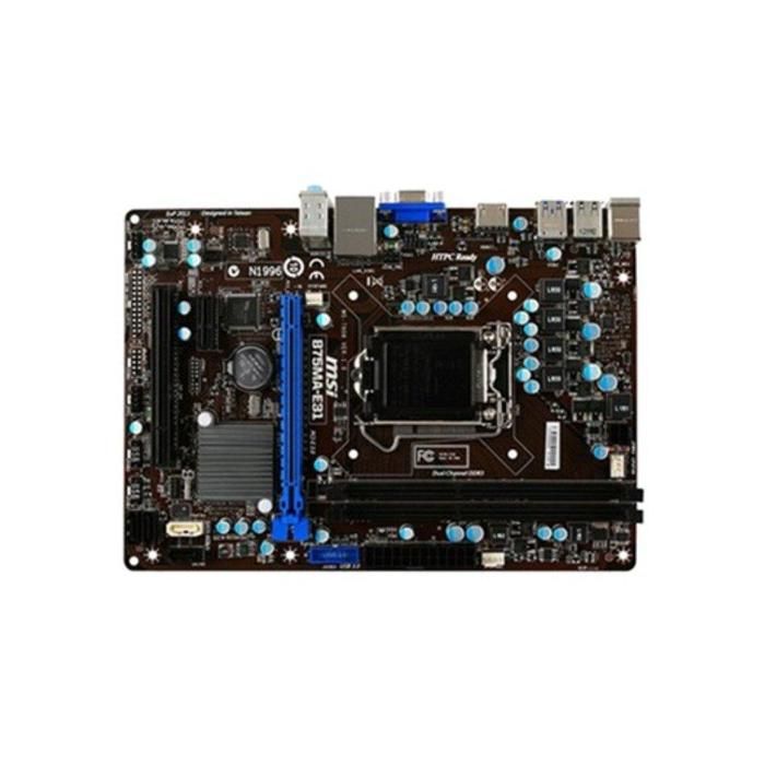 Acheter Carte mère MSI B75MA-E31 Intel B75 LGA 1155 2xDDR3 SDRAM 16 Go Micro ATX Reconditionné - 69,00 € Carte mère MSI B75MA-E31 Intel B75 LGA 1155 2xDDR3 SDRAM 16 Go Micro ATX Reconditionné - MSI reconditionné disponible sur Cdiscount Seconde Vie