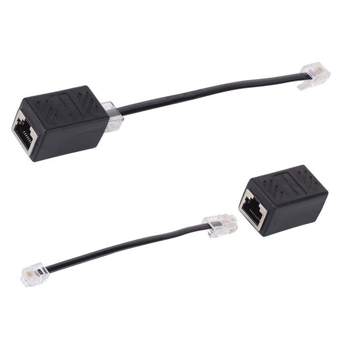 Adapter Rj45 Rj11,Adaptateur Rj11 Femelle Vers Rj45 Mâle Adaptateur ...