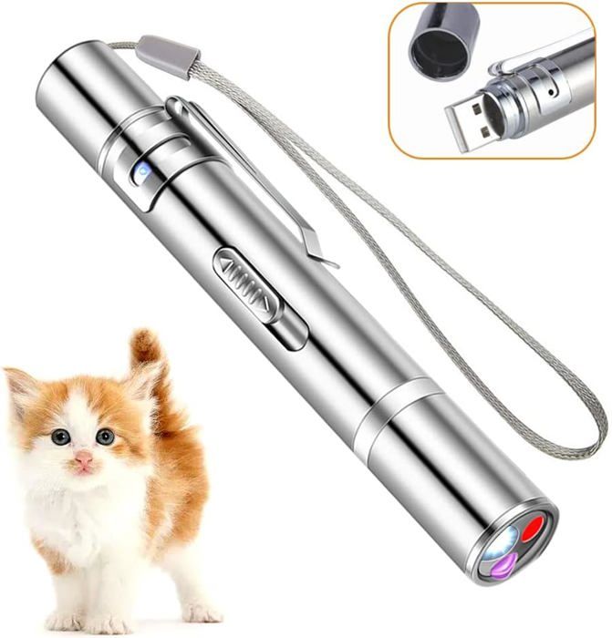 Comparer les prix de Jouet laser rechargeable pour chats et chiens, pointeur laser rouge pour jeux interactifs d'intérieur