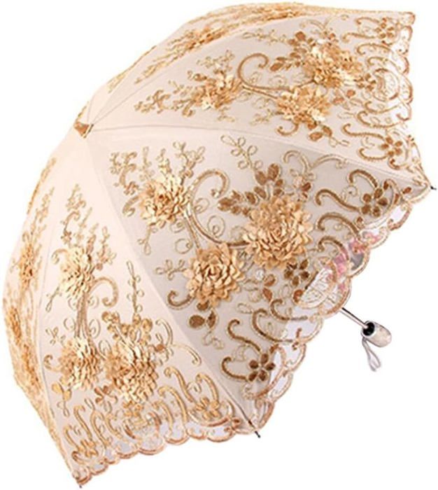 NET TOYS Elégante Parapluie Avec Dentelle Et Frou-Frou - Noir 62cm - Accessoire Raffiné Pour Femme Ombrelle Baroque Décorative - Convient Parfaitement Pour Carnaval & Soirée à Thème