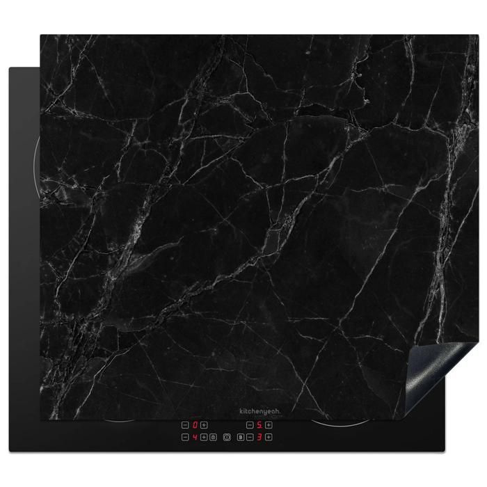 Protection Plaque Induction 60x52 Cm - Tapis Anti-Rayures Et Éclaboussures - Noir