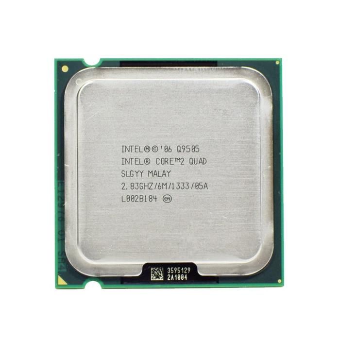 Processeur Core 2 Quad Q9505 Socket LGA 775 4 cœurs 4 threads 2.83 GHz 12 Mo L2 95W - Intel