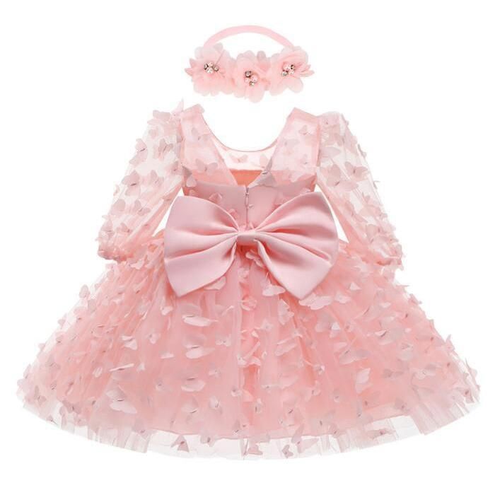 Robe à Fleurs Pour Fille - Tutu En Tulle Pour Baptême, Mariage Ou Soirée - Taille Bébé Et Enfant