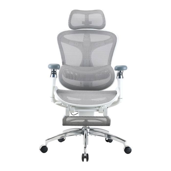 SIHOO Doro C300 Chaise de Bureau Ergonomique avec Soutien Lombaire Dynamique avec Repose-piedsBlanc