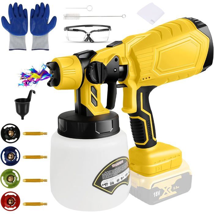 Pistolet à Peinture Sans Fil Varan Motors – 800ml – Batterie 20V 2Ah Et Chargeur Inclus