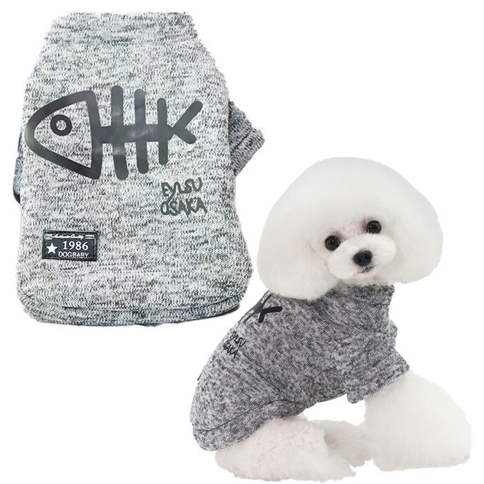 Comparer les prix de Manteau pour chien ou chat de petite et moyenne taille veste pour chiot gilet dhiver pour chien (gris)