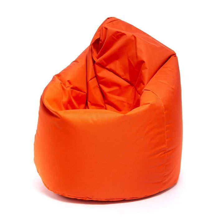 Sako Pouf Poire Extérieur Pouf Chambre Enfant Tissu Imperméable Fauteuil XL 85x135cm Orange Ecopuf