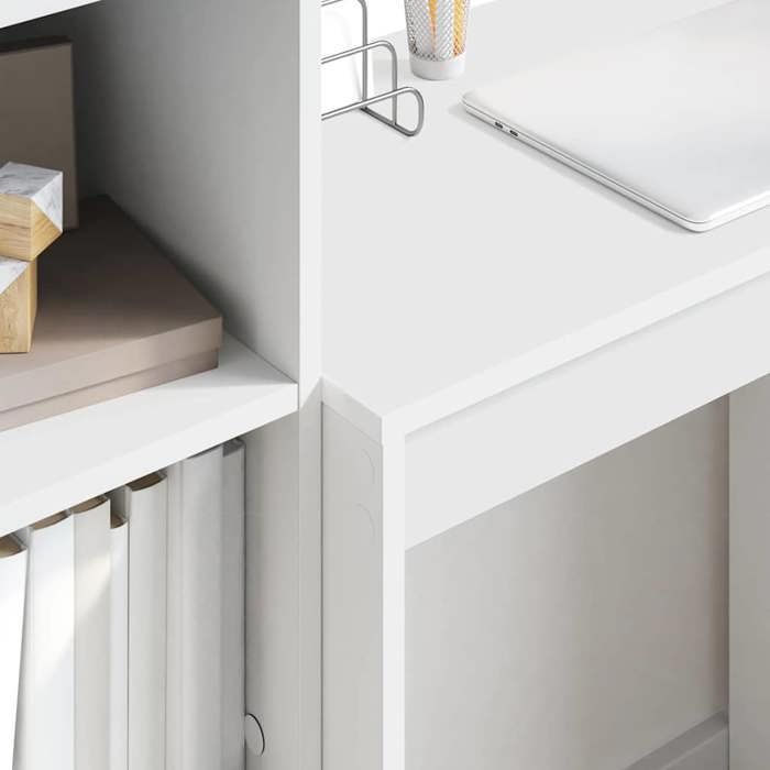 Bureau moderne blanc - WIENS - 70x40x76 cm - Blanc - Bois dingénierie - Style Scandinave Moderne