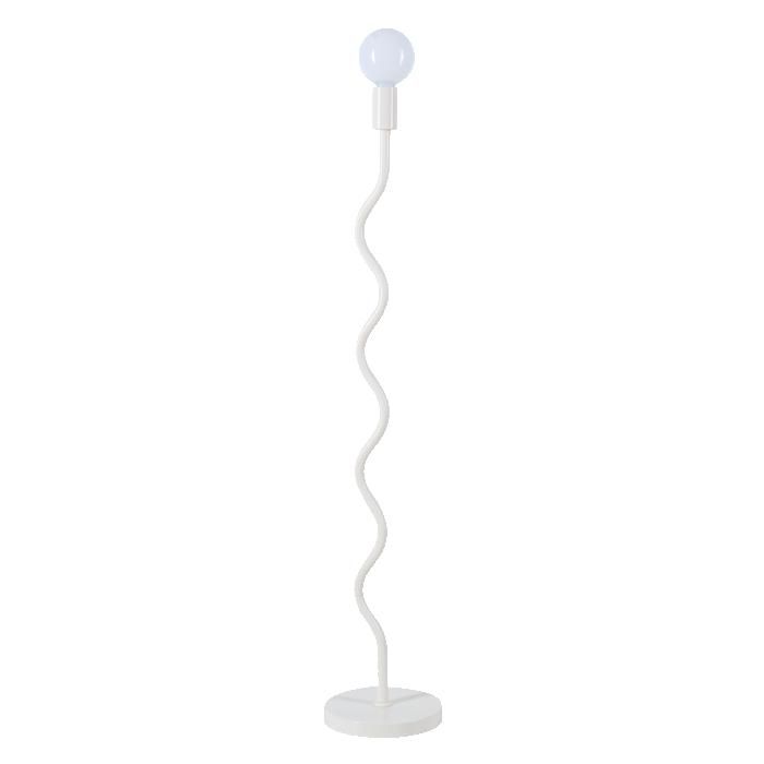 Lampe sur Pied Wama - Box and Beyond - Métal Blanc - Douille E27 - Style Industriel et Moderne