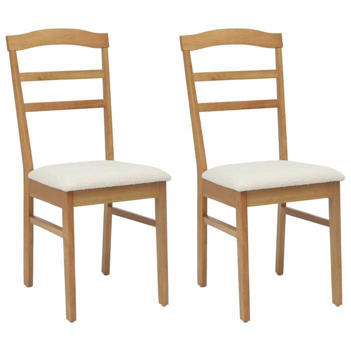 Promo printemps®(Set de 2)2personnes Chaise de salle à manger - Chaises de CuisineJILLS43x445x77 cm - Naturel et clair 676CC