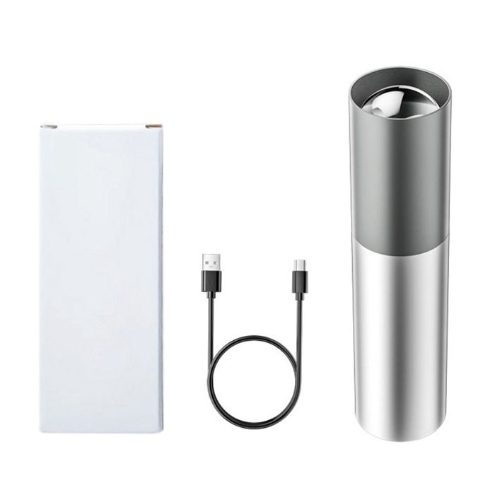 Lampe torche mini - Roame - led rechargeable 3 modes déclairage zoomable pour enfant cadeau camping randonnée urgence coupure de