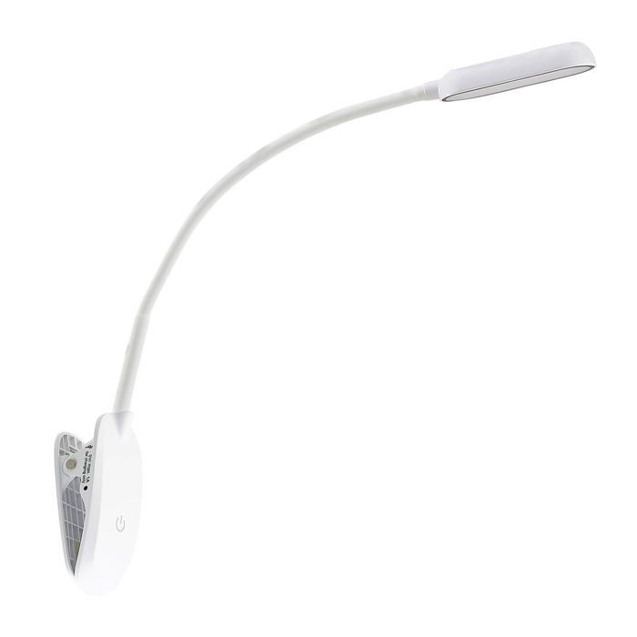 Lampe à pince ampoules LED - PRIOS - liseuse de lit - - blanc Lampe à pince ampoules LED - PRIOS - liseuse de lit - - blanc