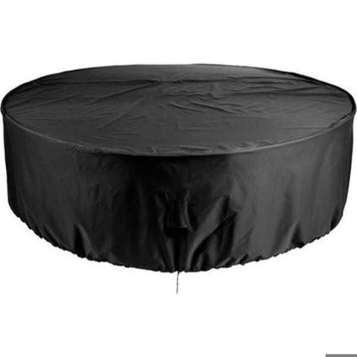 Housse de salon de jardin ronde 230x110cm – Imperméable et résistante aux UV – Tissu oxford 210D – Cordon de serrage pour maintien