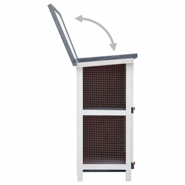 Clapier dextérieur 4 portes Gris Bois_2 ans garantie_32896