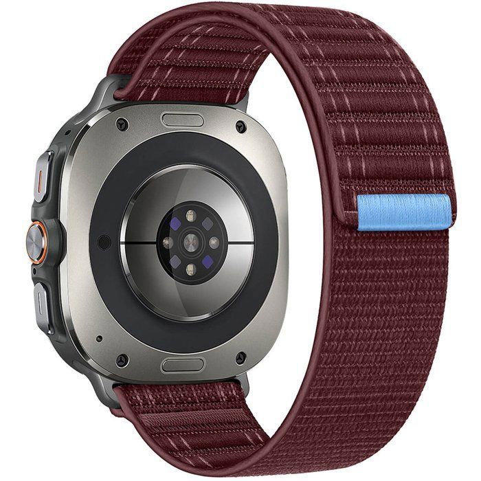 Stravo Bracelet montre nylon sport auto-agrippant compatible Samsung Galaxy Watch Ultra 2 (2026) / Ultra (2024/2025) – Bordeaux