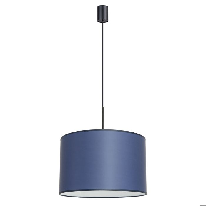 Suspension Sollux Lighting NEVIA - E27 - Bleu marine/noir - 40x137 cm