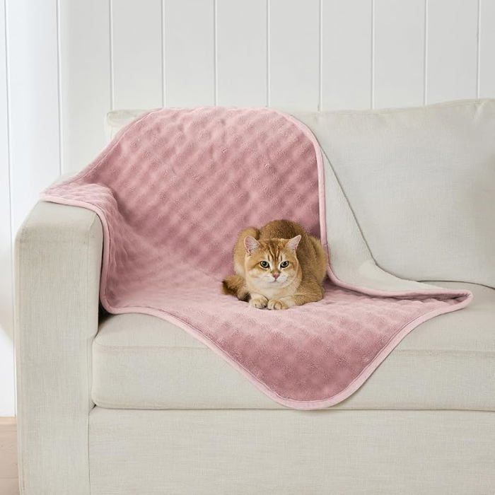 Couverture Imperméable pour Lit Canapé Sofa Voiture 76x101cm Couverture Douce et Étanche pour 76x101cm Rose ROSE POUSS COUVERTURE