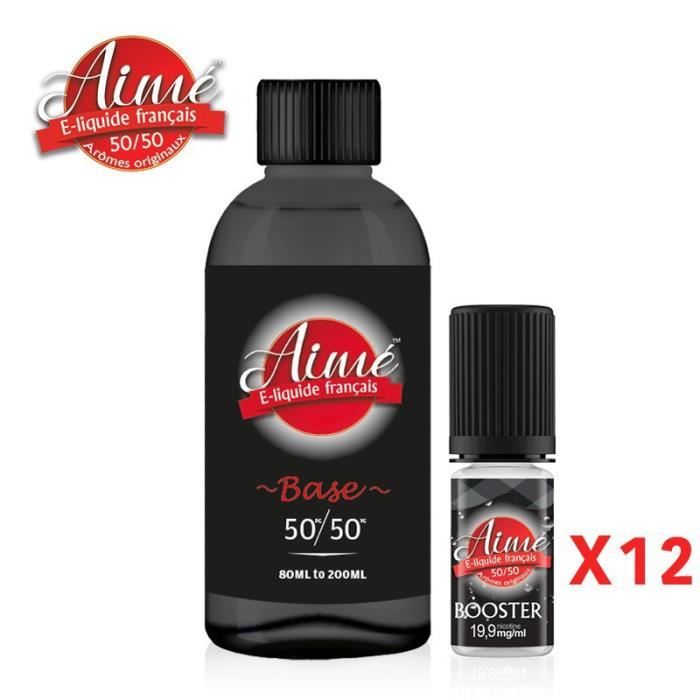 Pack Base/Booster DIY Aimé 200ml 50/50 - 12mg