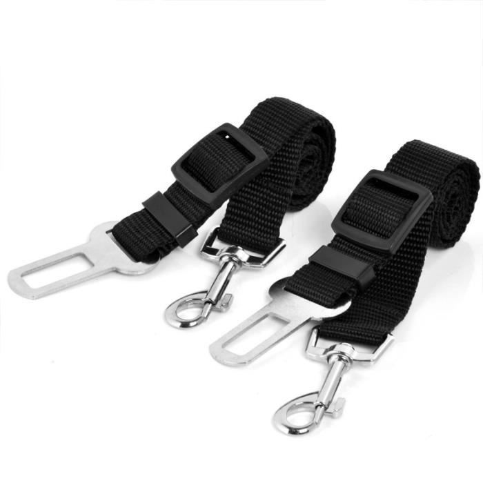 Laisse Ceinture de Sécurité - SNAKIOX - 2x - Noir - Pratique - Durable