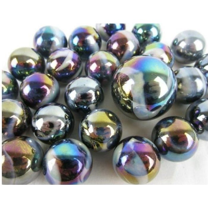 Lot De 4 Billes Perles En Verre Blanc – Diamètre 25 Mm – Pour Décoration, Bricolage, Jeux