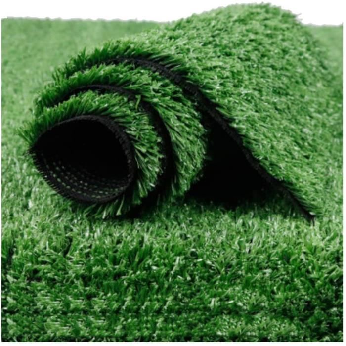 Gazon Artificiel 1x2m Haute Densité 15mm - Tapis Vert Pour Intérieur/Extérieur - Jardin, Terrasse