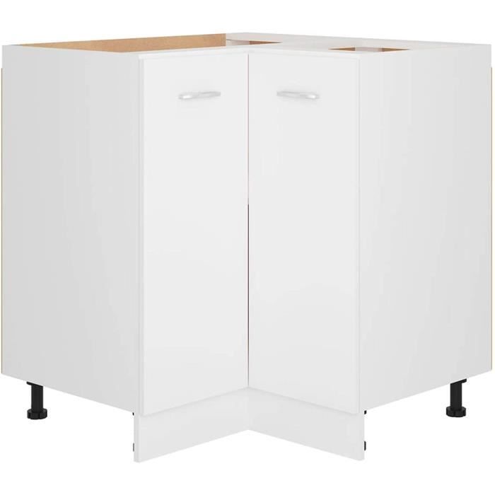 Armoire Plancher dangle Armoire de Cuisine Armoire de Rangement Blanc 755x755x805 cm Aggloméré[645]