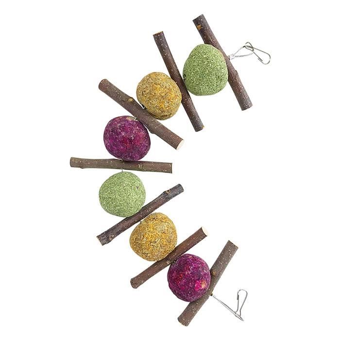 Lot De 8 Jouets à Mâcher Naturel Pour Lapin, Cochon D'Inde - 4 Balles Foin Timothy + 4 Anneaux Herbe Aquatique