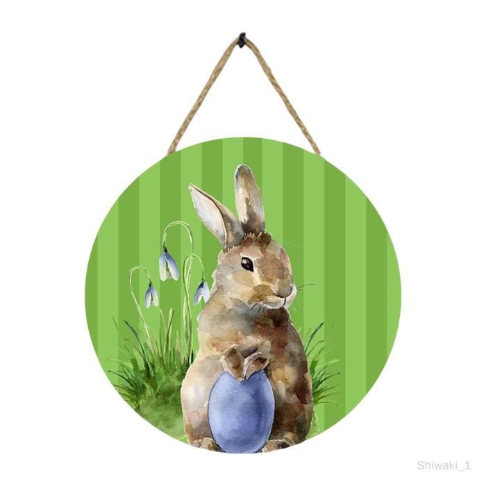 Décoration De Jardin Lapin De Pâques - Plaque Vintage Extérieur - Printemps - Figurine 2D