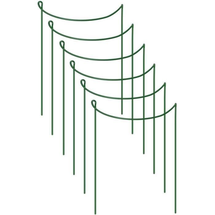 Lot De 50 Tuteurs Pour Plantes Verts + 100 Clips De Fixation - Longueur 40 Cm, Plastique Et Fil De Fer