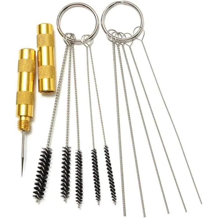 Kit Nettoyage Aérographe 21 Pièces - Brosses, Aiguilles Pour Buses, Tuyaux - Nettoyeur Pistolet à Peinture - 6