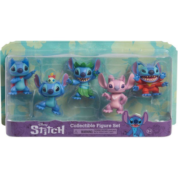 Coffret 5 figurines - DISNEY - Stitch - Non articulées - 6 cm - Dès 3 ans