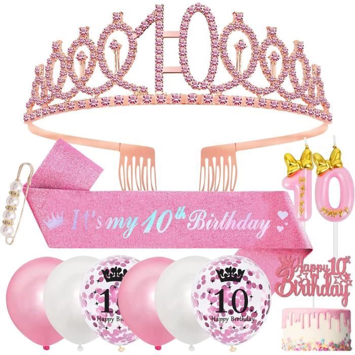 Couronne Et Ceinture D'Anniversaire Strass - Ensemble Décoratif Pour Filles Et Femmes, Fêtes & Cosplay - 3