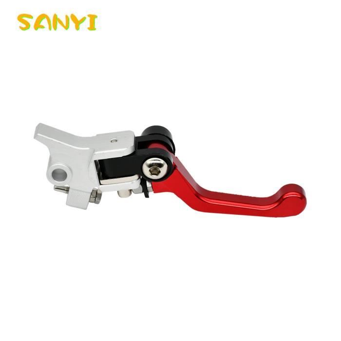 Leviers De Frein & Embrayage Moto CNC Aluminium - Universels - Rouge - 1 Paire
