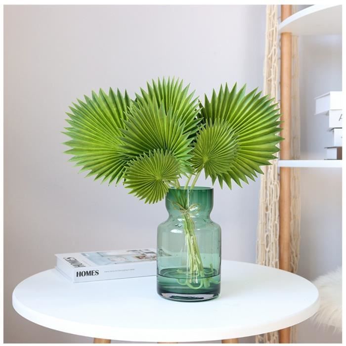 Lot De 6 feuilles artificielle fleur tropicales de palmier plantes pour  maison mariage de décoration - Cdiscount Maison