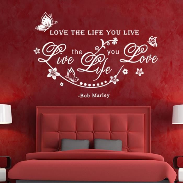Bob Marley Quote Love The Life You Live Art Autocollants Stickers Autocollants Decapotable Color White Size 30cm By 75cm Cdiscount Maison Bob Marley Quote Love The Life You Live Art Autocollants Stickers Autocollants Decapotable Color White Size 30cm By 75cm Cdiscount Maison