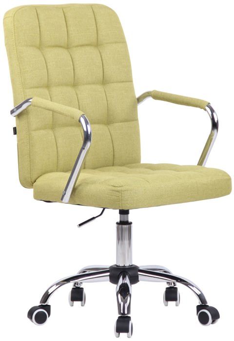 chaise de bureau sur roulettes moderne et confortable en tissu vert