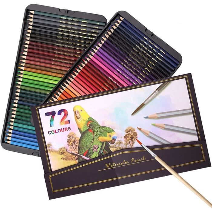 Crayons À Colorier, 72 Pcs Crayons De Couleur Professionnelle Crayons De Dessin, Ensemble De