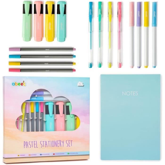 Ensemble De Papeterie Pour Enfants, 1 Paquet, Stylo Gel Pour La Rentrée Scolaire, Surligneur, Stylo à Bille, Crayon éternel, Gomme, Couteau, Prix Pour Enfants