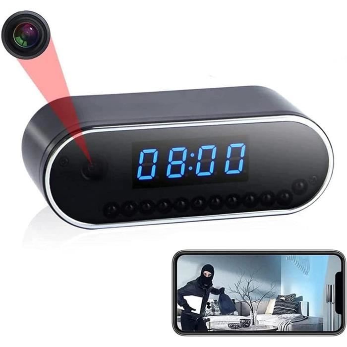 Caméra Espion Cachée Réveil, HD 1080P Mini Caméra Espion sans Fil avec