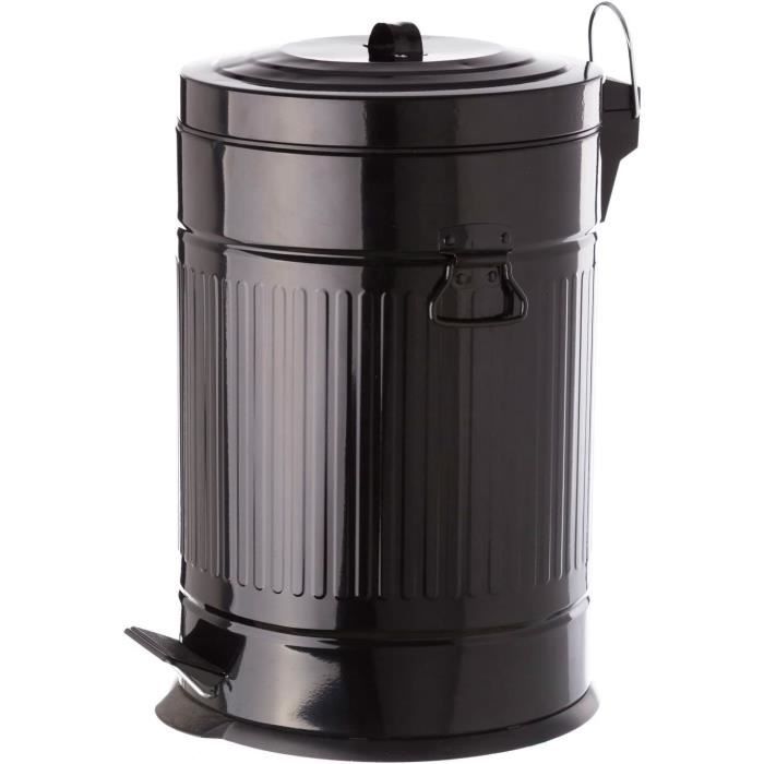 Poubelle 20 litres industriel Noir en acier de cuisine Arabie – [1058] -  Cdiscount Maison