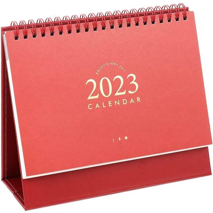 Calendrier de Bureau 2022-2023 Calendrier Mensuel de Sep. 2022 à Décembre  2023 Calendrier de Reliure à Anneaux à Double A80 - Cdiscount Beaux-Arts et  Loisirs créatifs