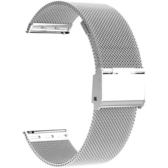 Bracelet milanais pour Galaxy Watch, 20mm, 22mm, Active 2, Active 3, Gear  S2, S3, 42mm, 46mm [62A5AC0] , - Achat/vente bracelet de montre - Cdiscount