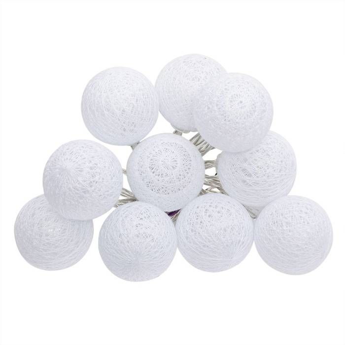 Guirlande LED 10 boules pile blanc L165cm - Atmosphera Créateur dintérieur Guirlande LED 10 boules pile blanc L165cm - Atmosphera Créateur dintérieur