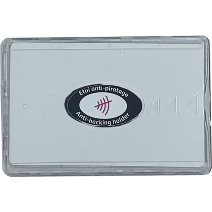 Etui de protection carte bancaire RFID blindé anti-scan Blanc