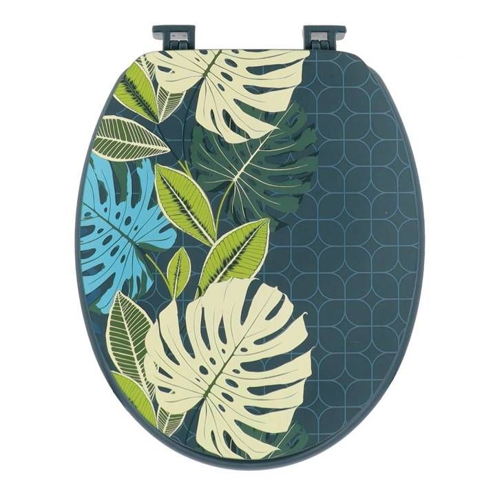 TENDANCE Abattant WC en Bois d co Vent d exotisme avec kit de