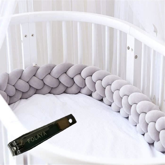 Doux Tour de lit Bébé Coussin Serpent Coussin Tressé pare-chocs Velours Bébé Protection Chambre Décor 